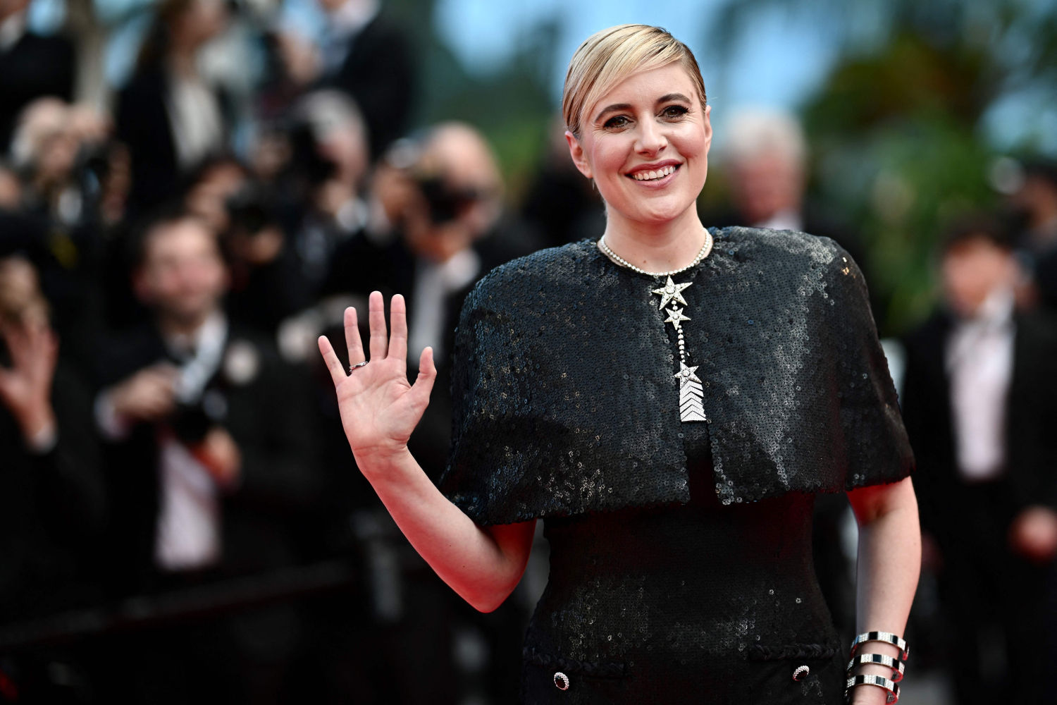 Greta Gerwig en la alfombra roja del Festival de Cine de Cannes