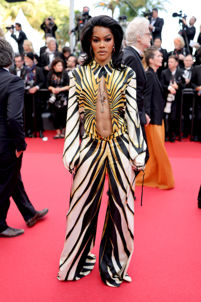 Teyana Taylor en la alfombra roja del Festival de Cine de Cannes