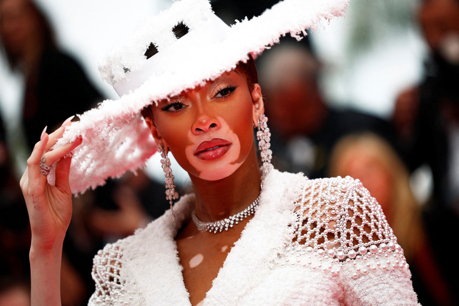 Winnie Harlow en la alfombra roja del Festival de Cine de Cannes