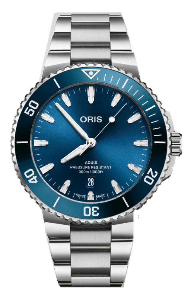 Oceánico. Aquis Date Calibre 400, de Oris, antimagnético y con reserva de cinco días
