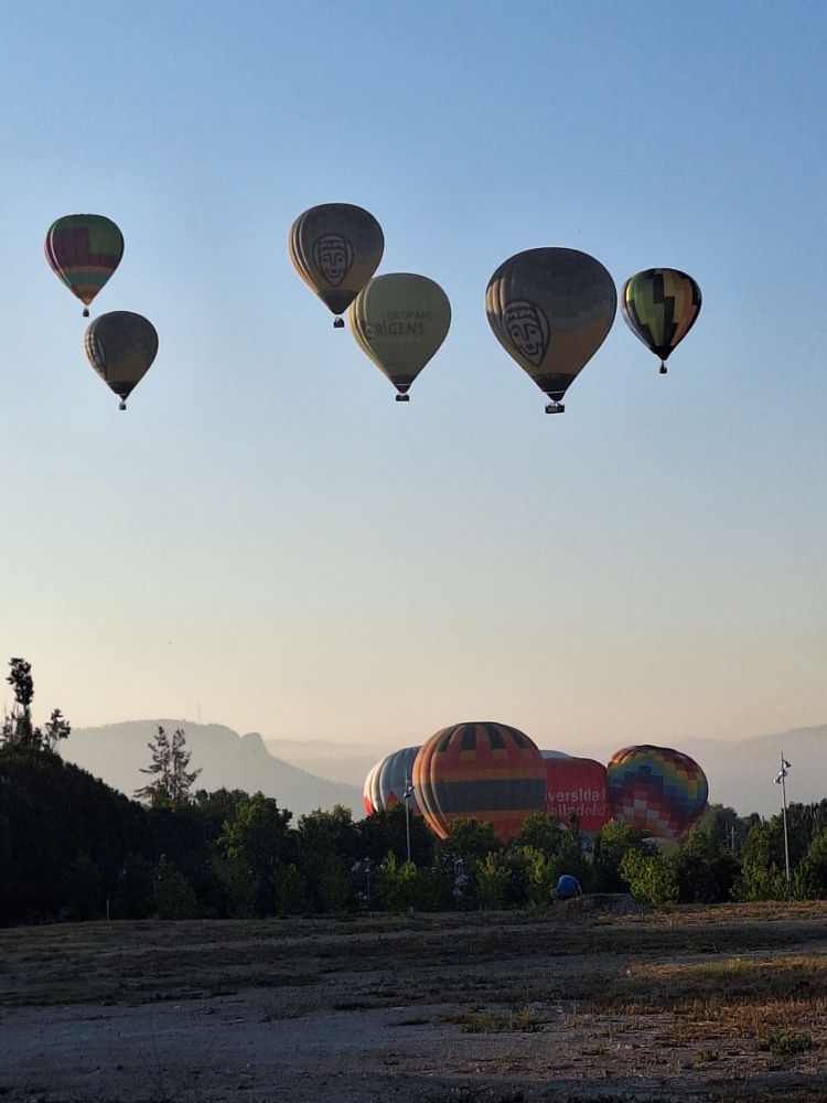 Globos levantando el vuelo en el European Balloon Festival.