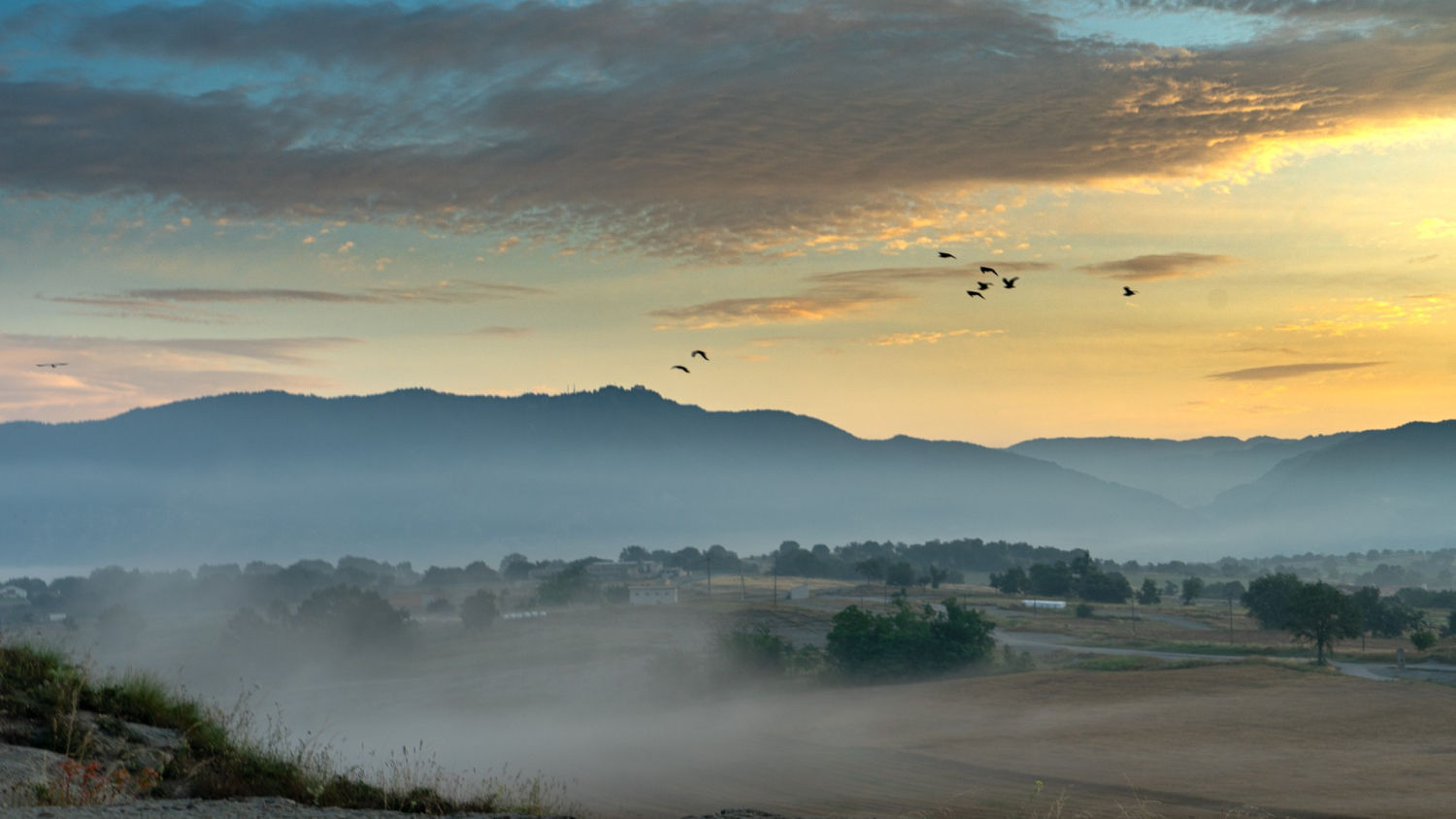 Valle de neblina en Manlleu.
