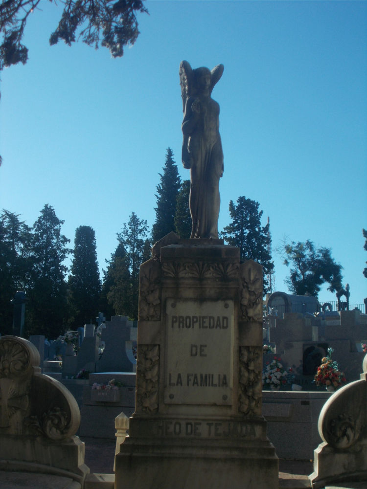 Ángel destacando sobre las tumbas.