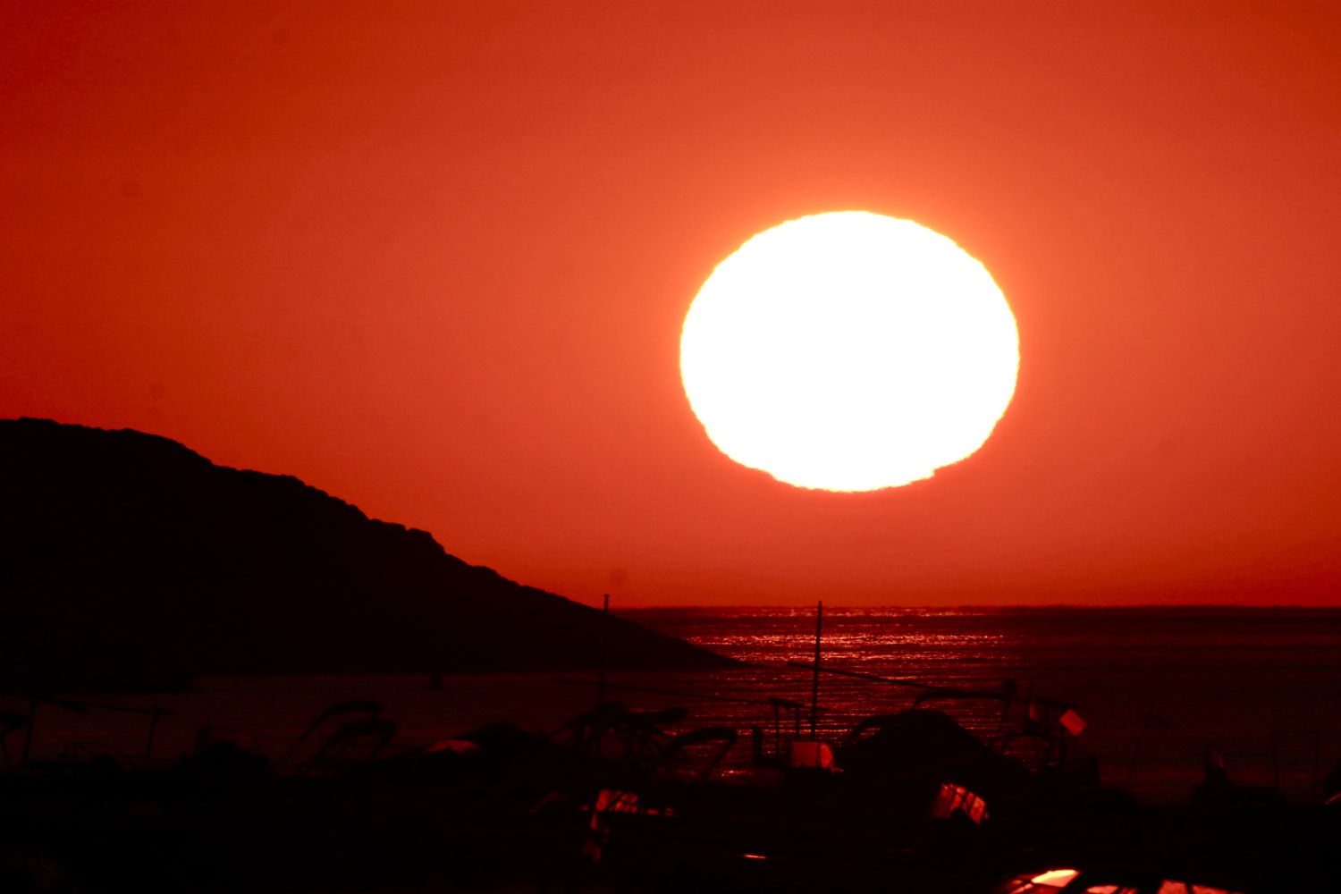 Sol con candilazo en Calella de Palafrugell.