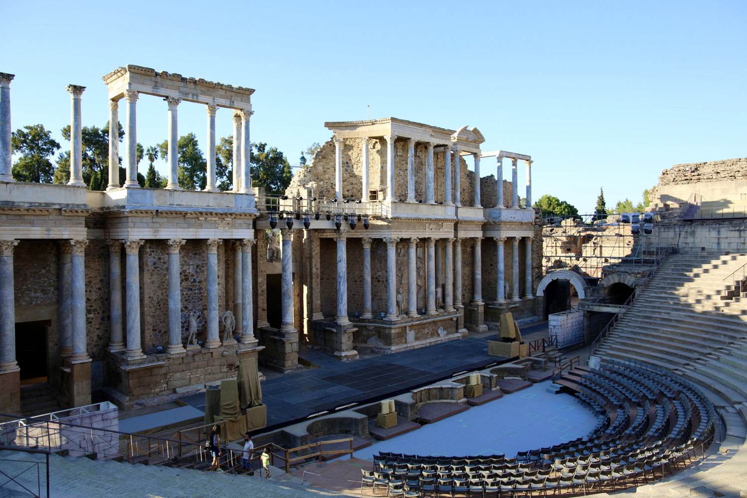 Vista del teatro romano de Mérida.