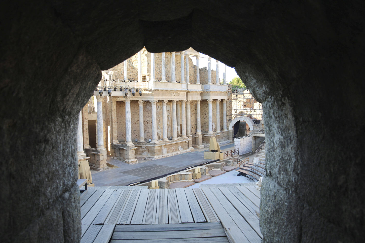 Punto de vista sobre el teatro romano de Mérida.
