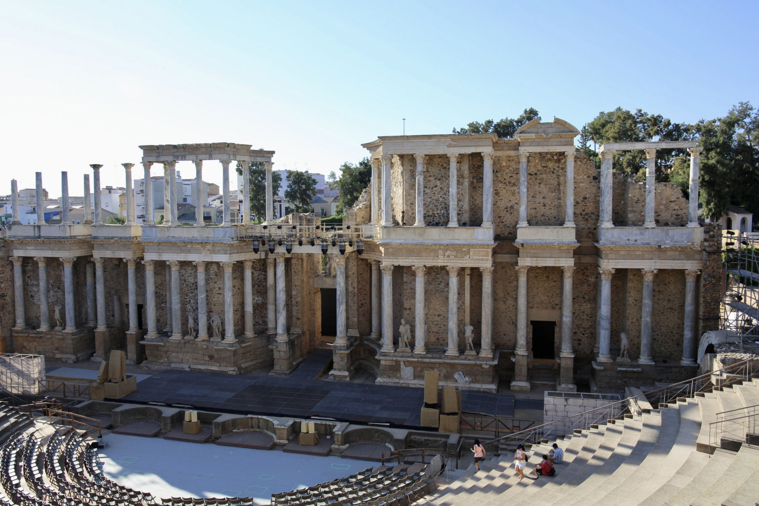 Vista general del teatro romano de Mérida.