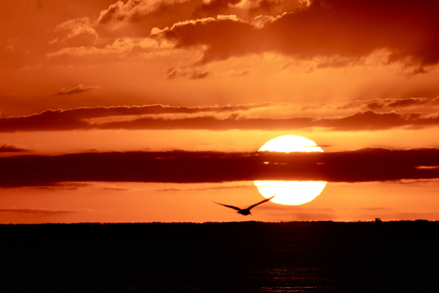 Bello amanecer de otoño en Palamós.