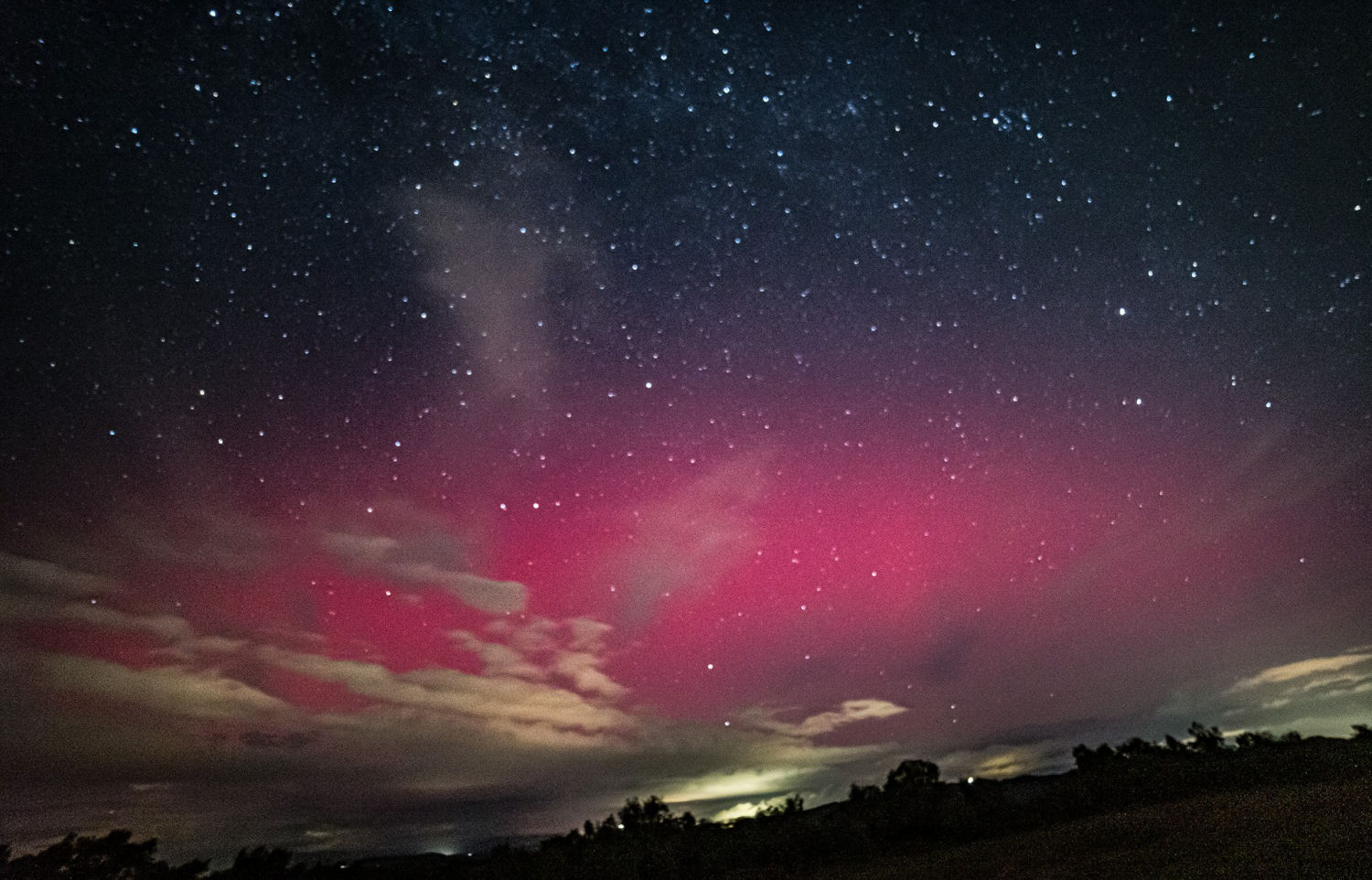 Noche de auroras en Sant Bartomeu del Grau.