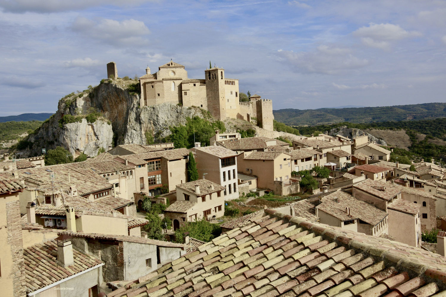 Vista de Alquézar desde sus tejados.