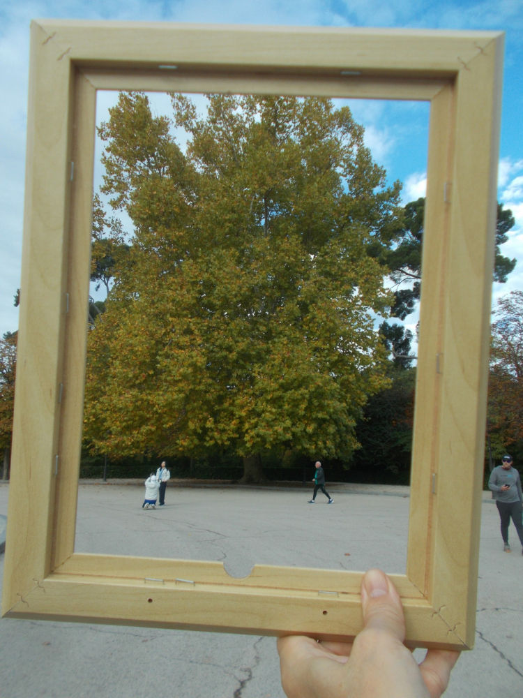 Marco otoñal en el parque de El Retiro.