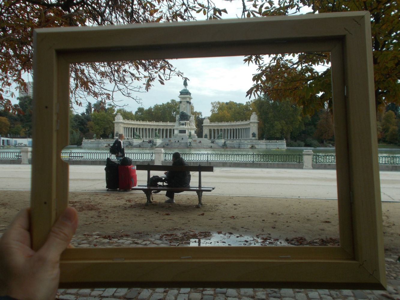 El otoño de El Retiro en un marco.