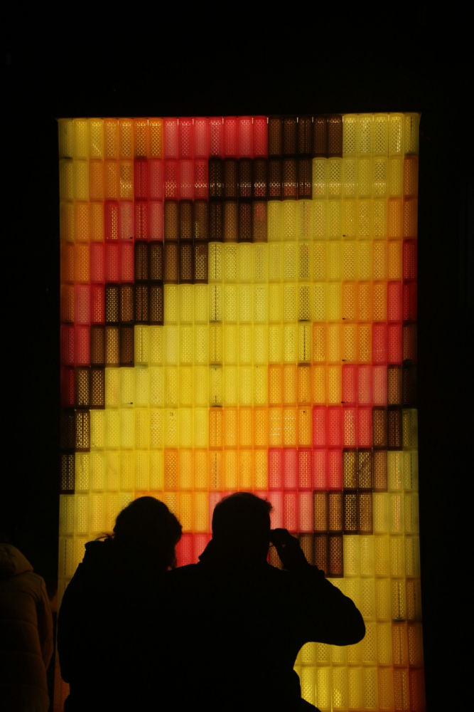 Instalación de luces en Lluèrnia 2024.