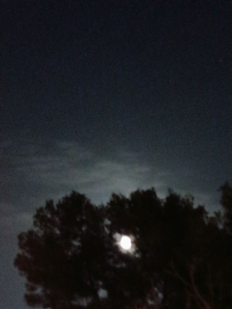 Superluna del Castor en Corbera de Llobregat, imagen de las 19:20 h.