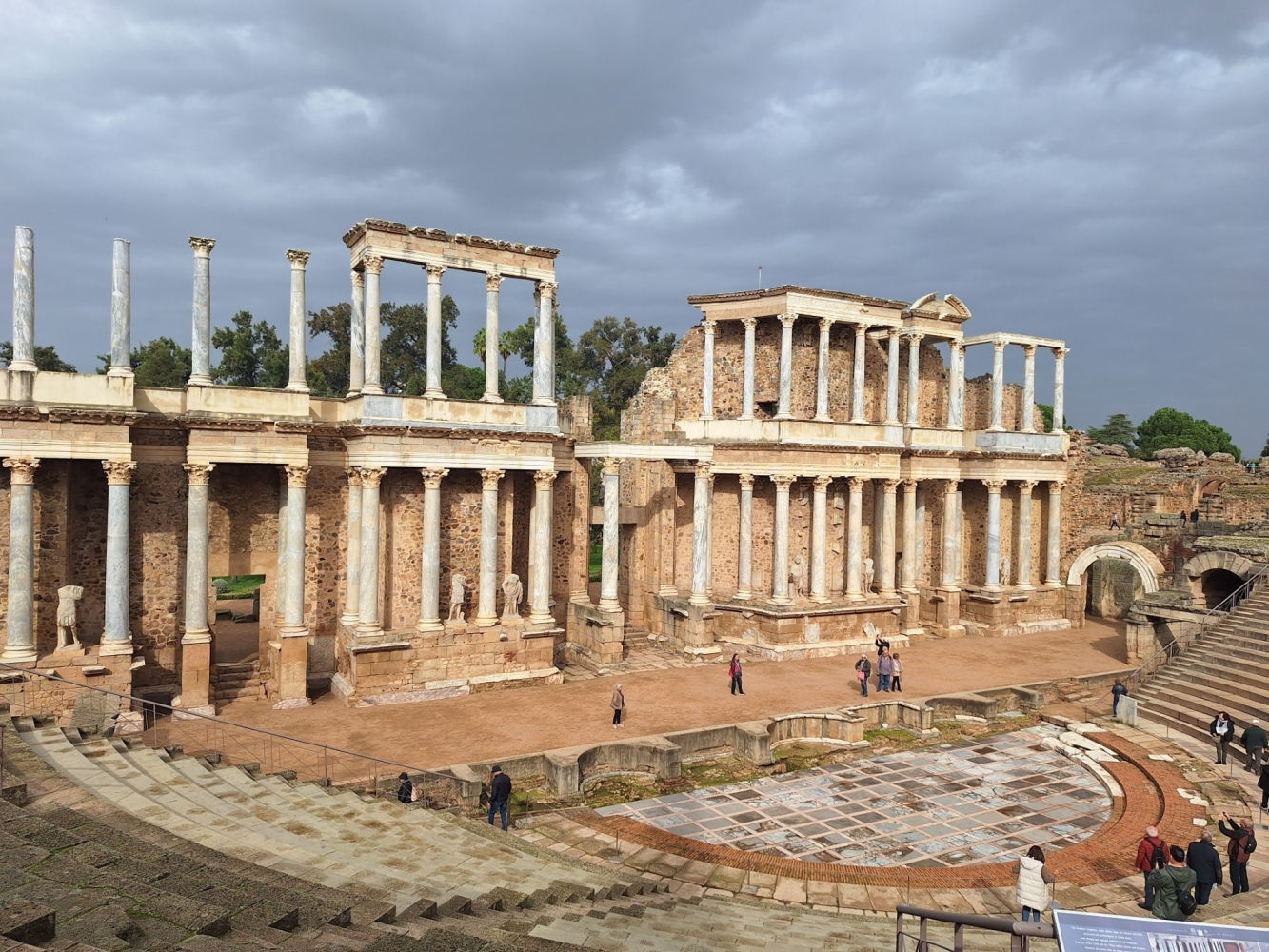 Panorámica del teatro romano de Mérida.