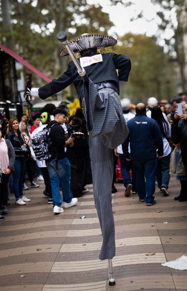 Desfile de Catrinas en la Rambla.
