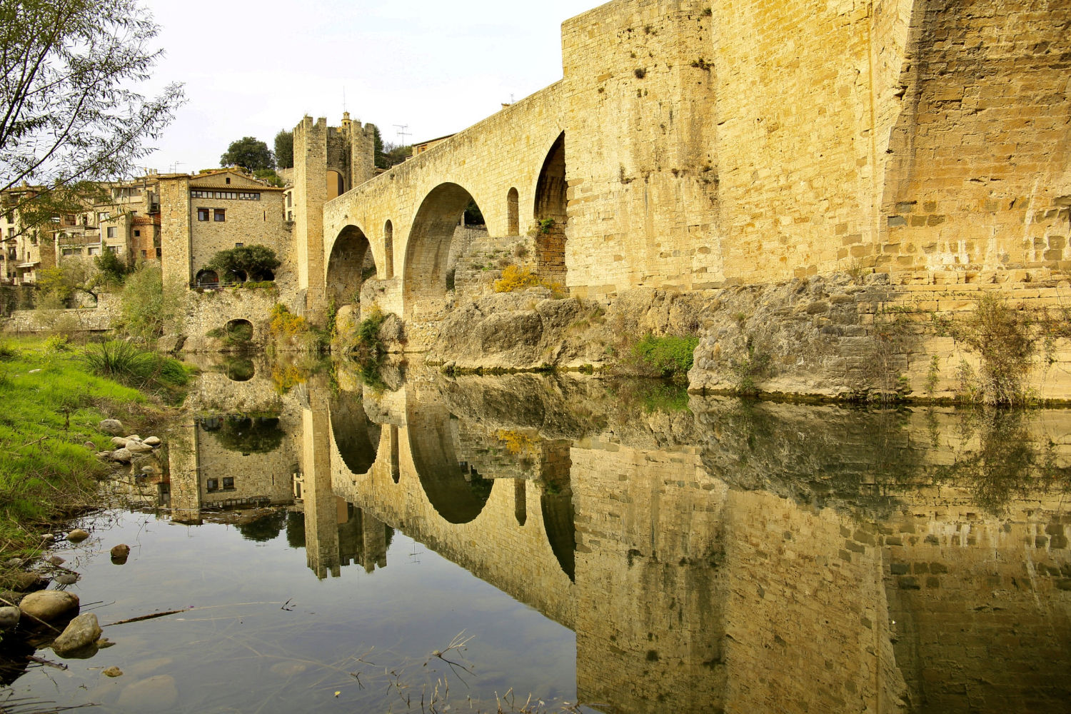 Reflejos en las aguas del Fluvià.