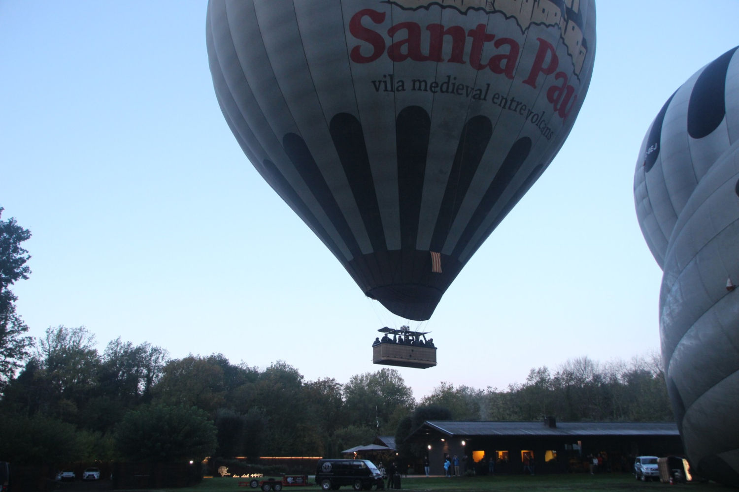Despegue de los globos.