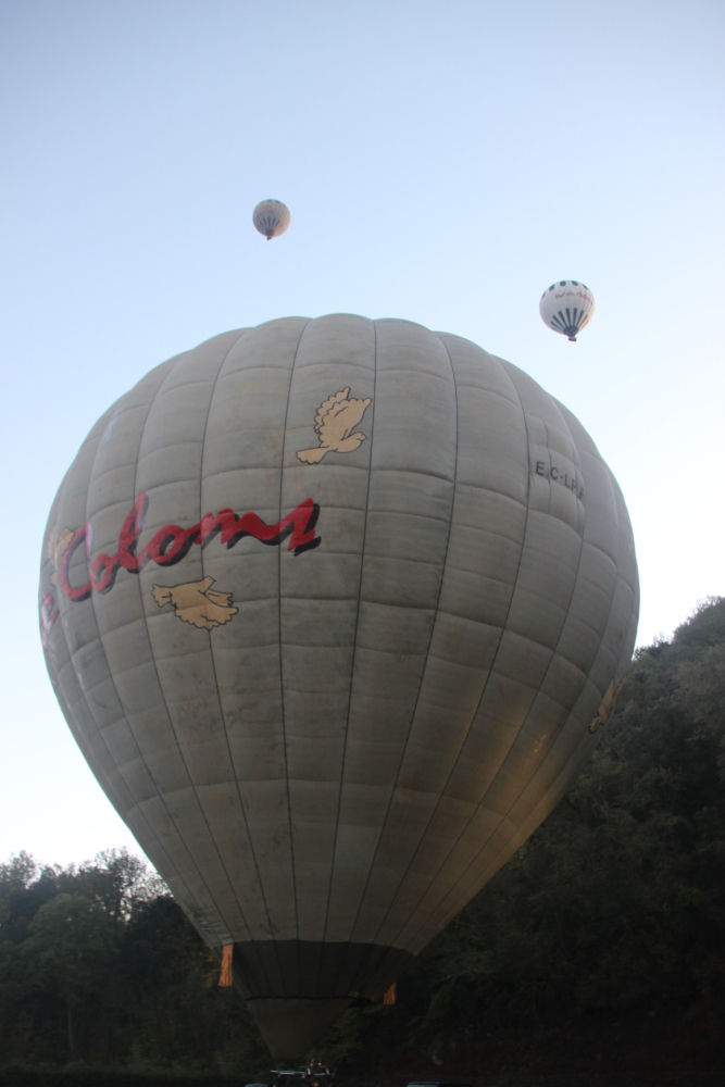 Los globos emprenden el vuelo.