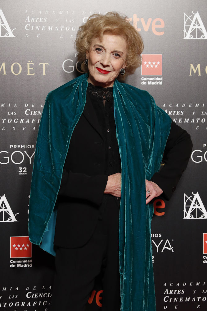 Marisa Paredes en el photocall de las nominaciones de la 32 edición de los Goya