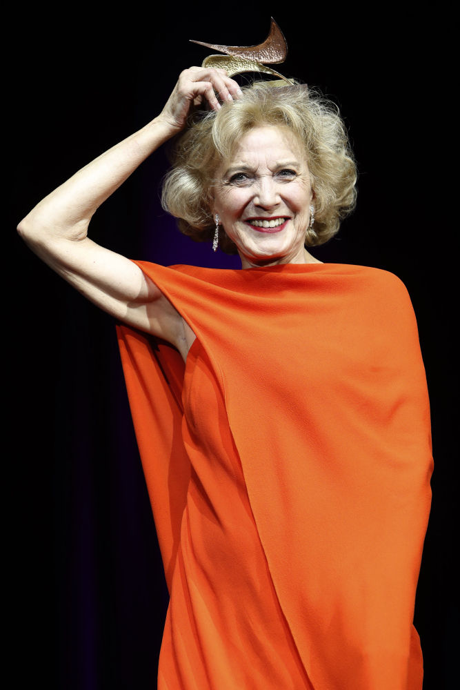 La actriz Marisa Paredes durante la 28 edición de los premios de la unión de actores en Madrid el lunes 11 de marzo de 2019.