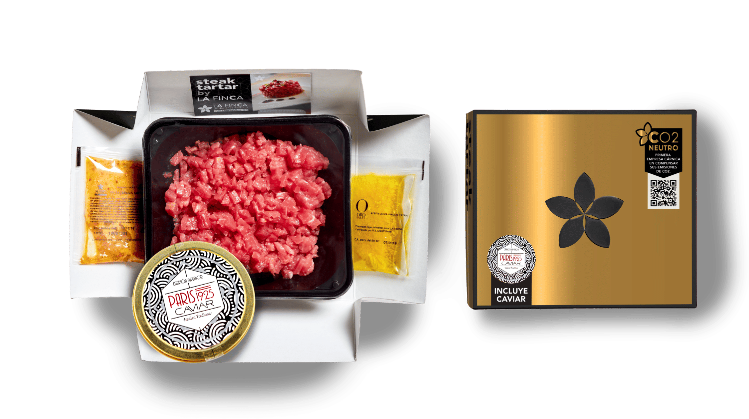 La Finca Jiménez Barbero lanza una edición limitada de su famoso Steak Tartar con una lata de Caviar Paris 1925 procedente de esturión blanco europeo para crear el bocado más elegante