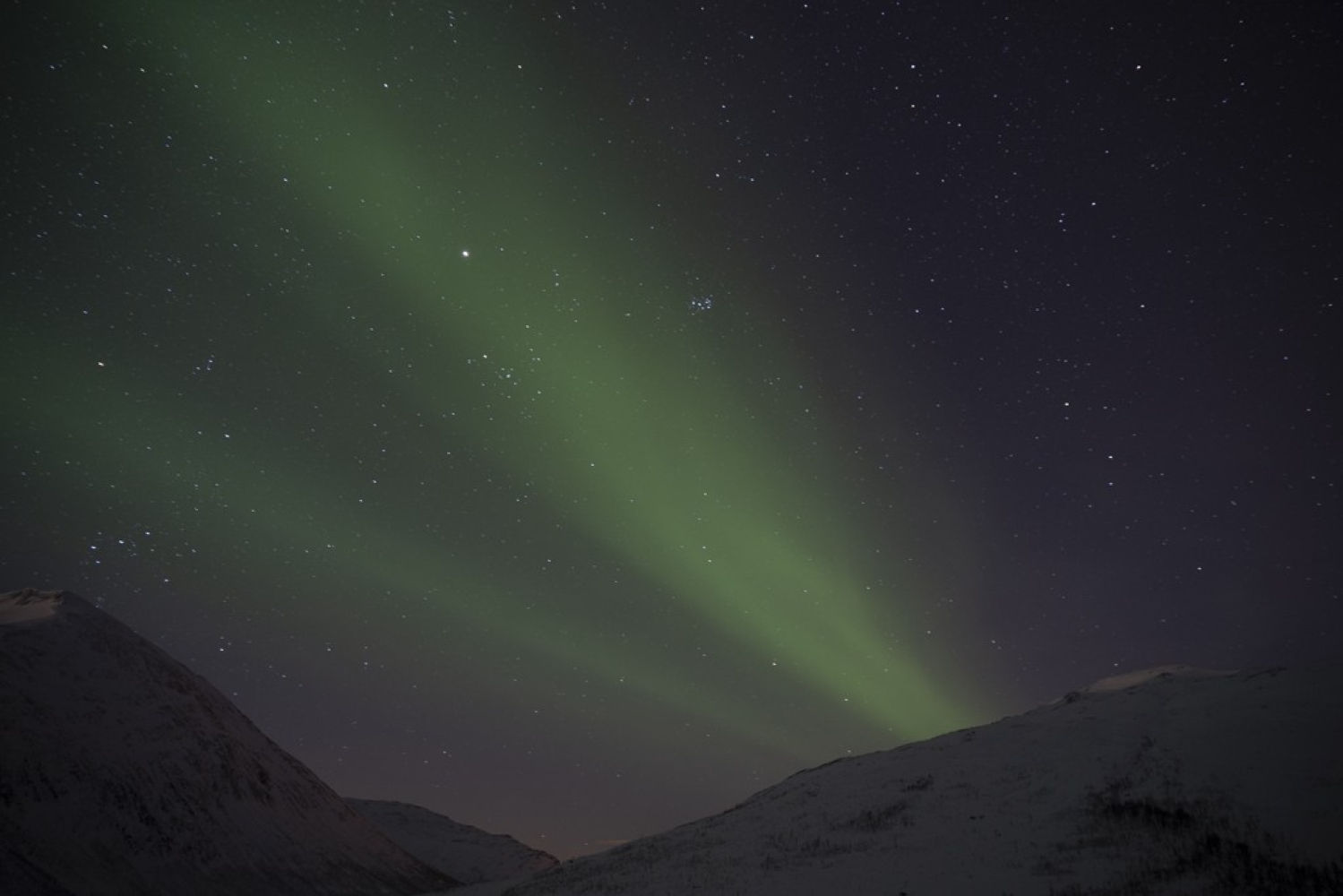 Noche de auroras en Tromsø.