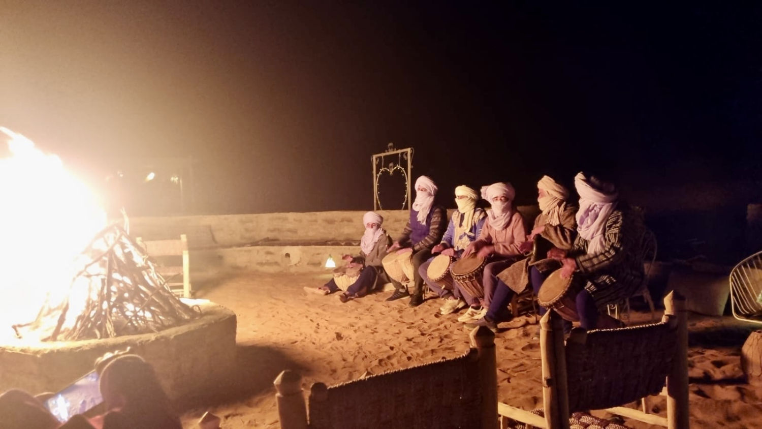 Noche en Erg Chebbi.