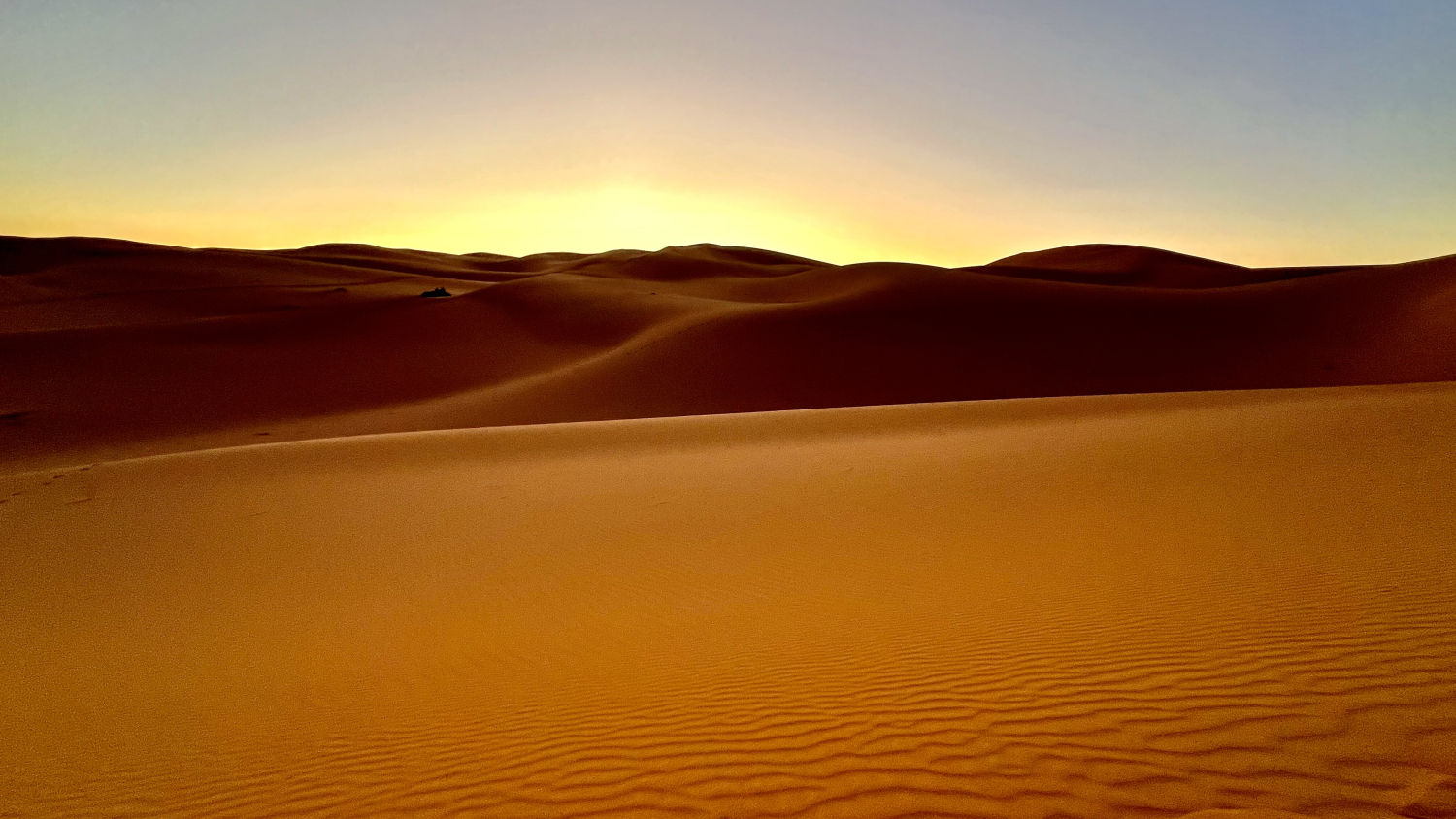 La belleza de la luz en Erg Chebbi.
