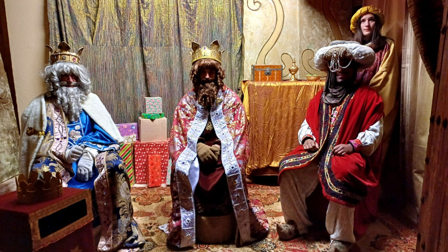 Los Reyes Magos en el Pessebre Vivent d'Ardèvol.