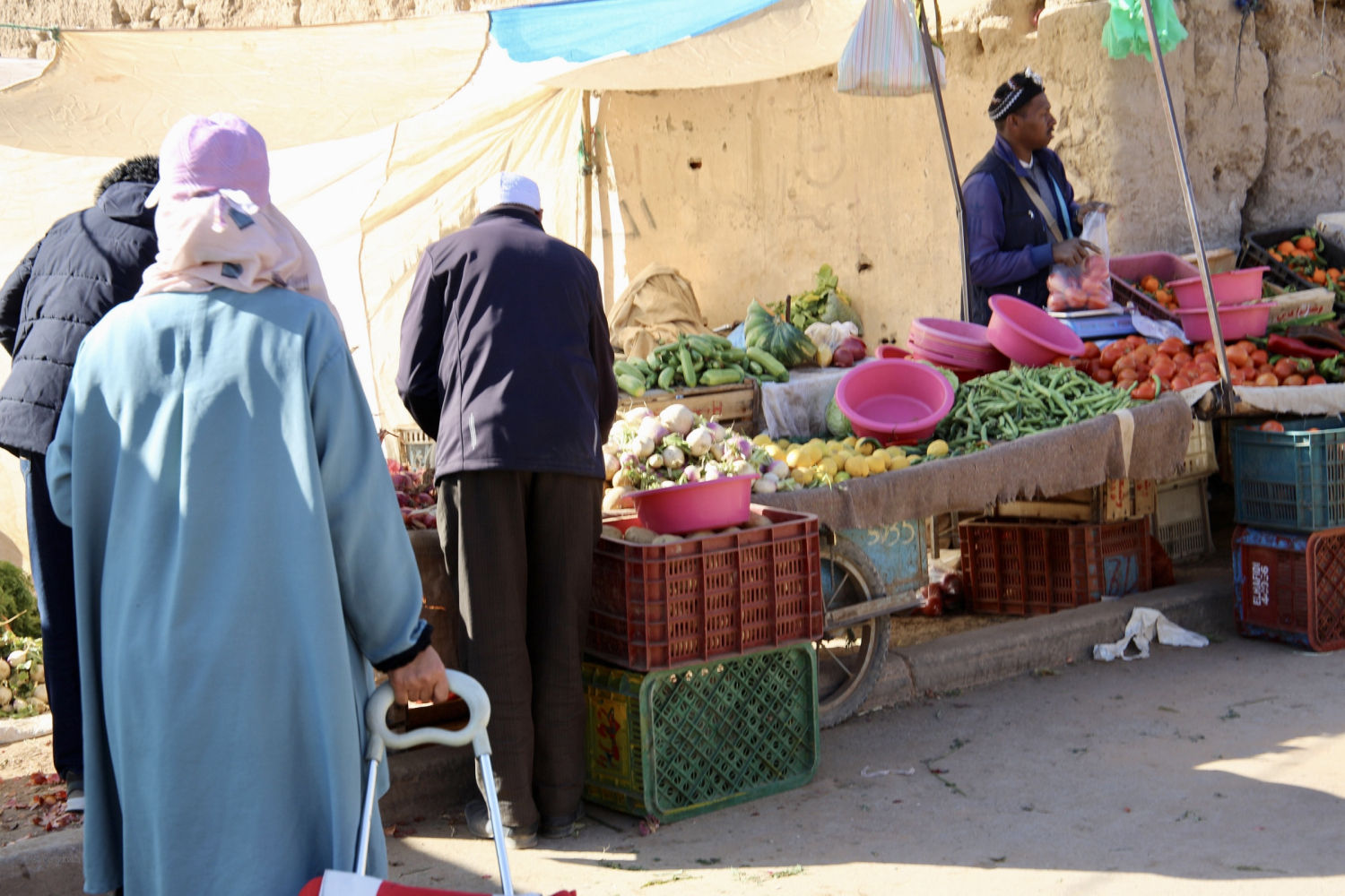 Mercado de alimentos de Rissani.