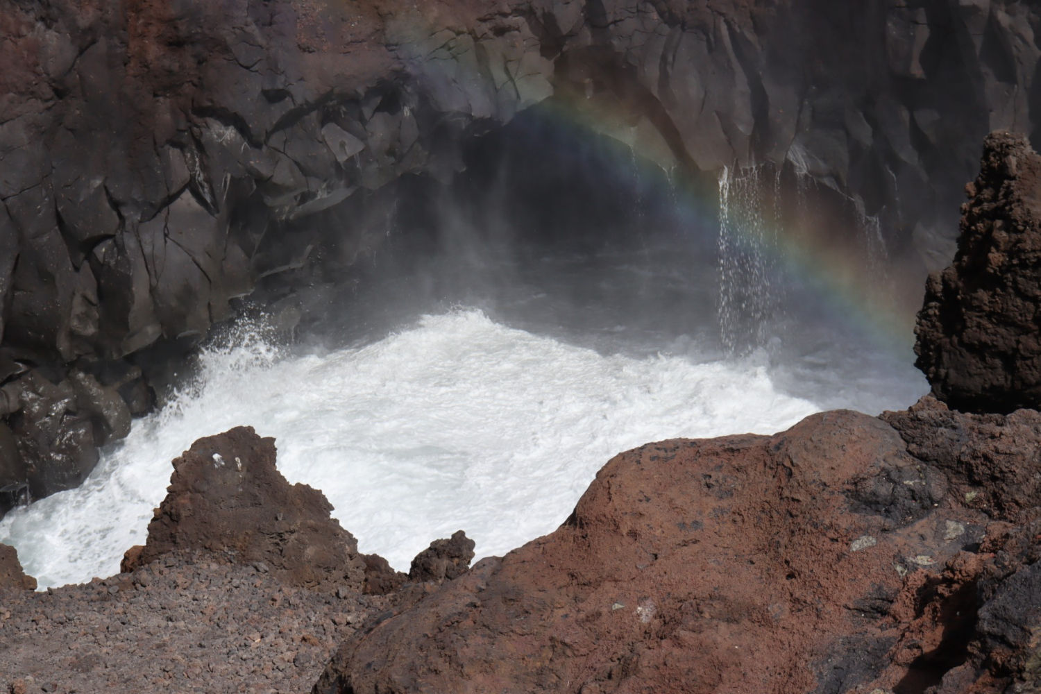 Los hervideros en La Geria.
