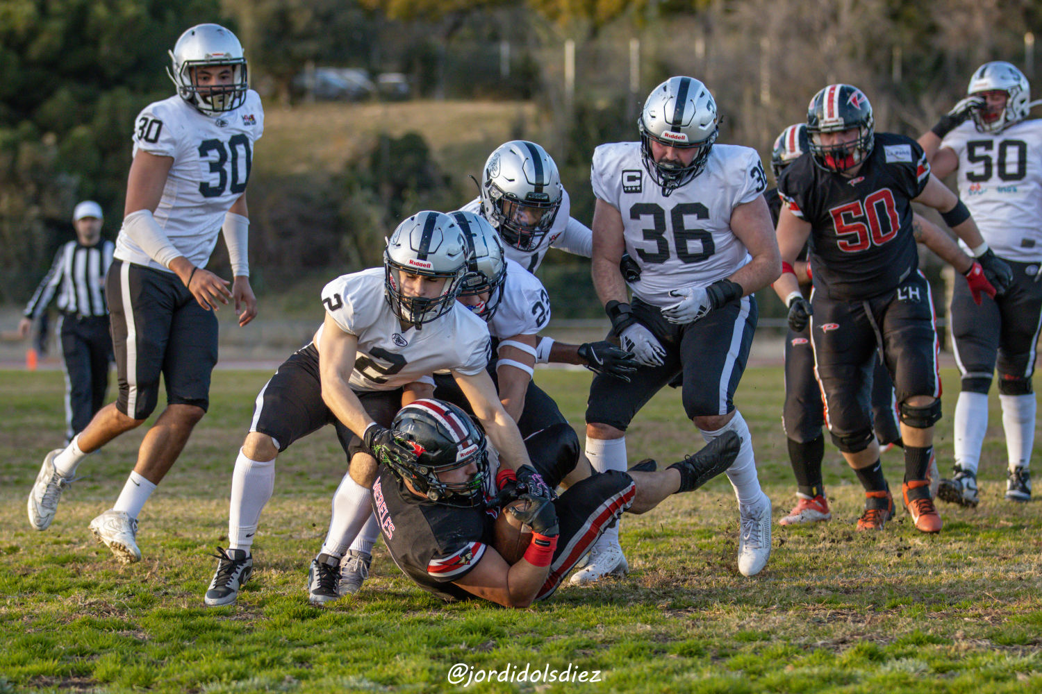 Momento del partido entre L'Hospitalet Pioners y Badalona Dracs.