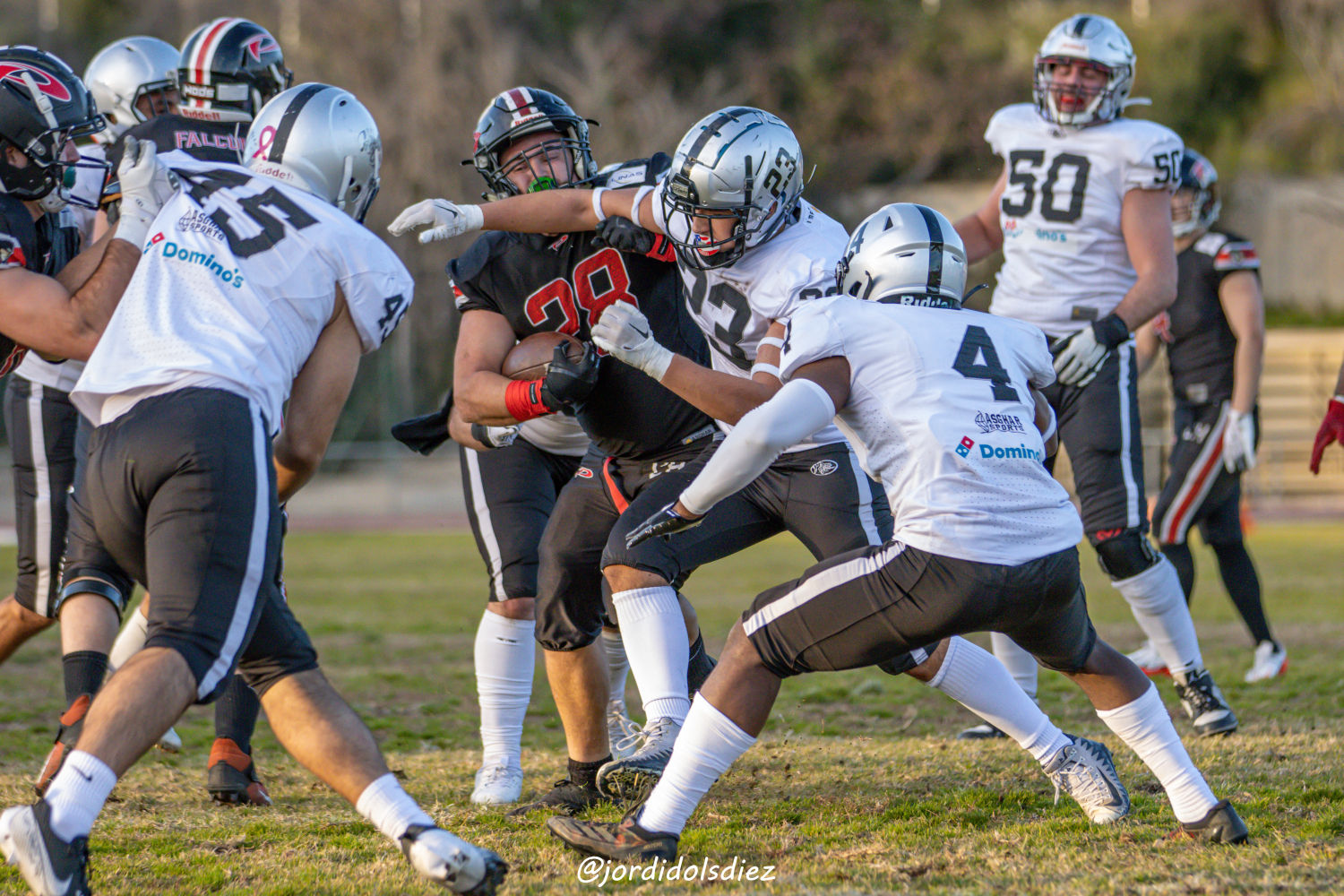 Disputa del encuentro entre L'Hospitalet Pioners y Badalona Dracs.