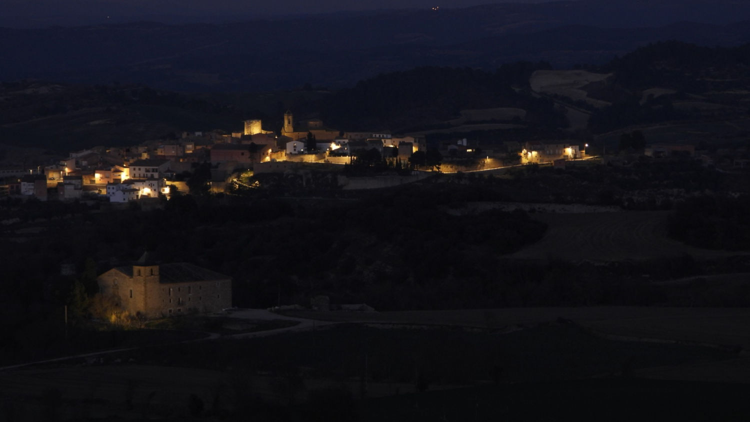 Noche de luces en Ivorra.