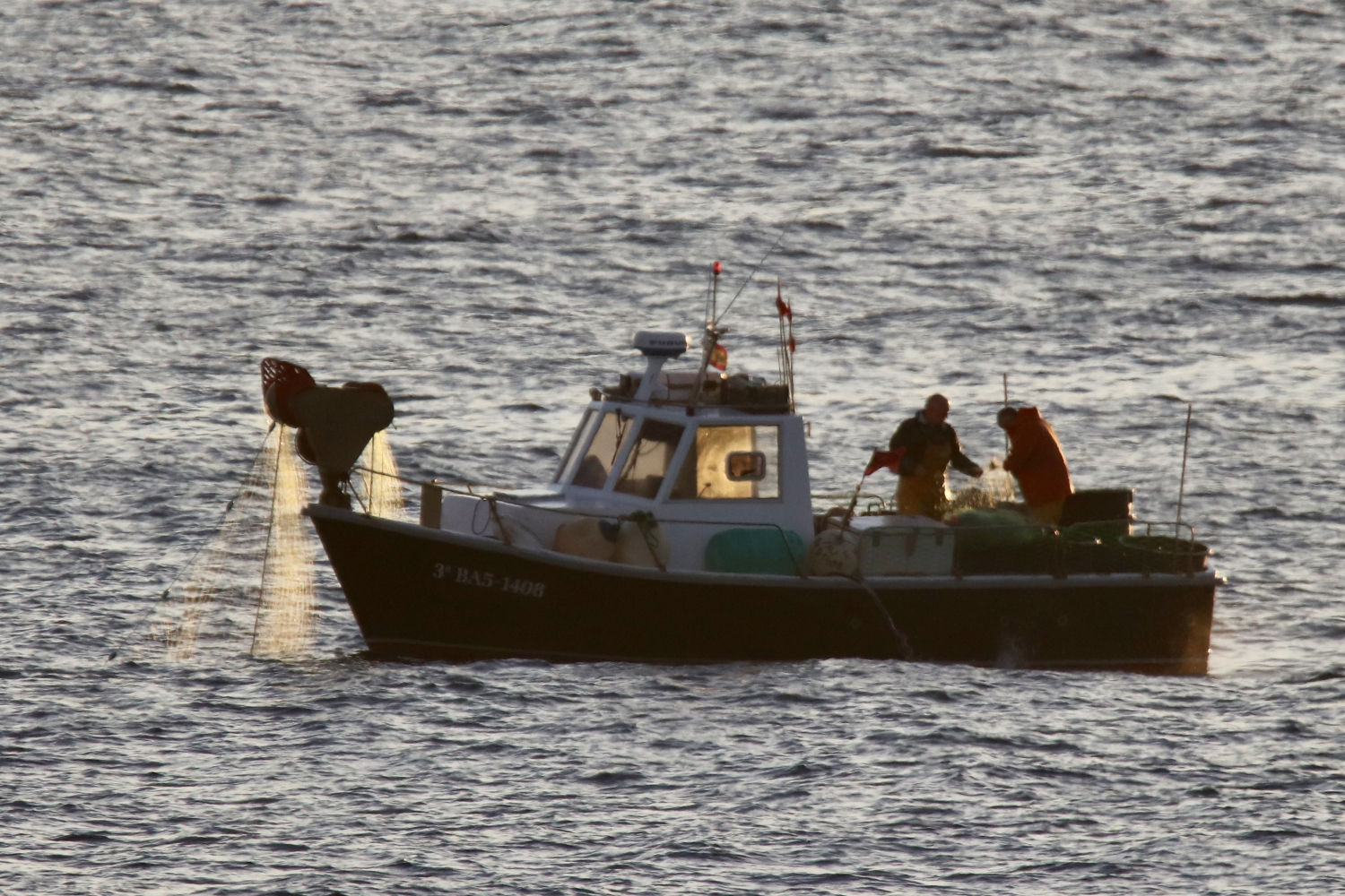 A bordo del pesquero.