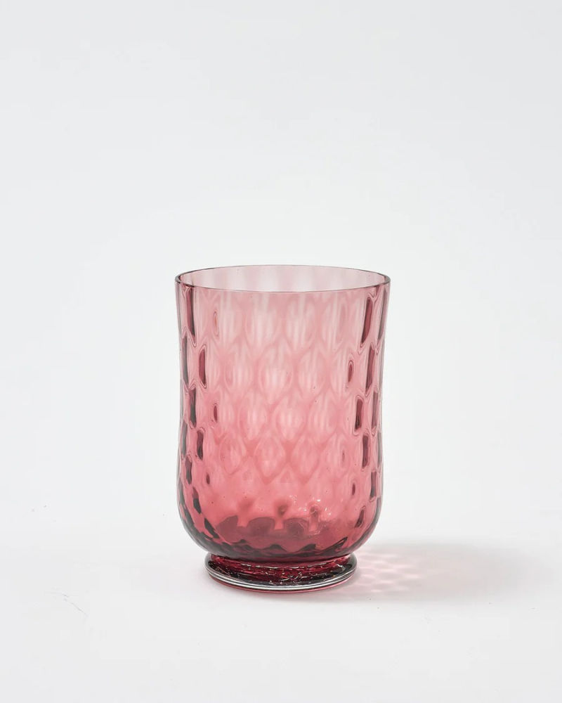 La línea Balloton de Cabana se amplía con vasos de cristal de Murano en rosa ahumado