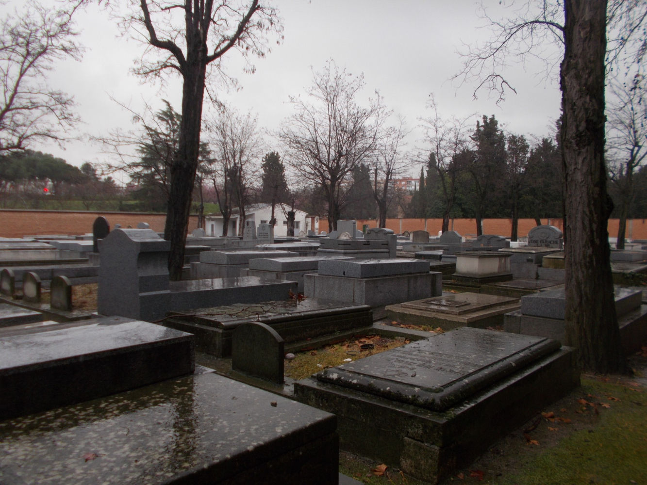 Tumbas del cementerio hebrero de la Almudena.