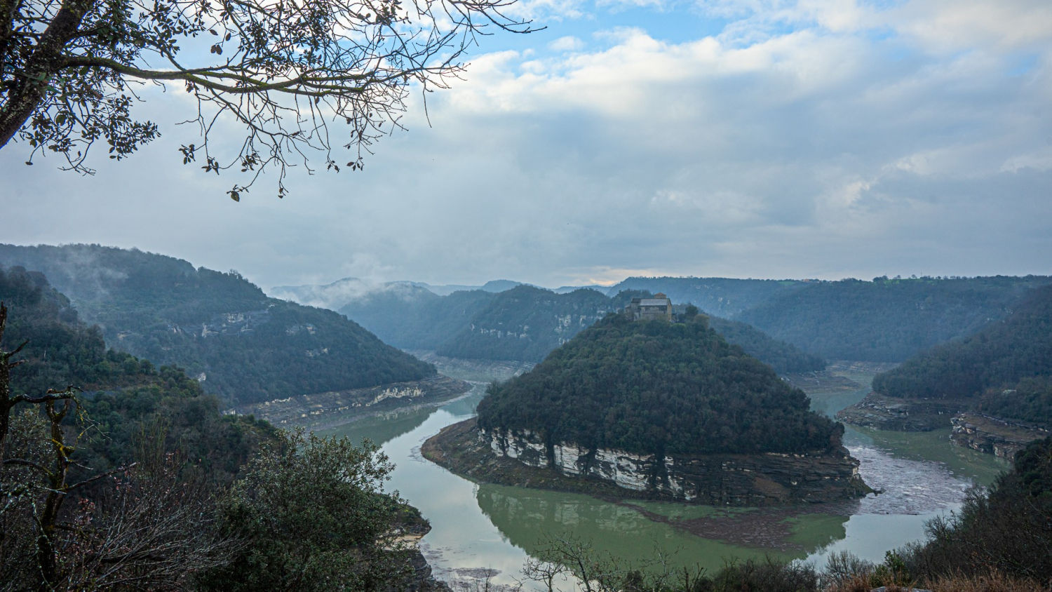 Meandro del Ter tras las lluvias de marzo.