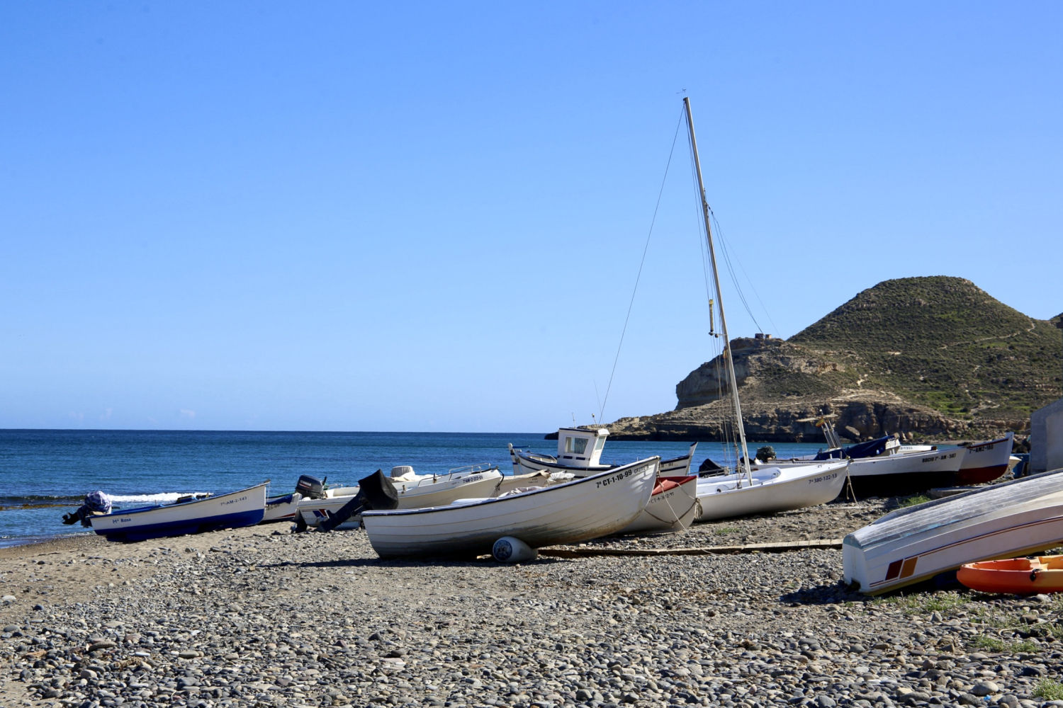 Barcas de pescadores en Las Negras.