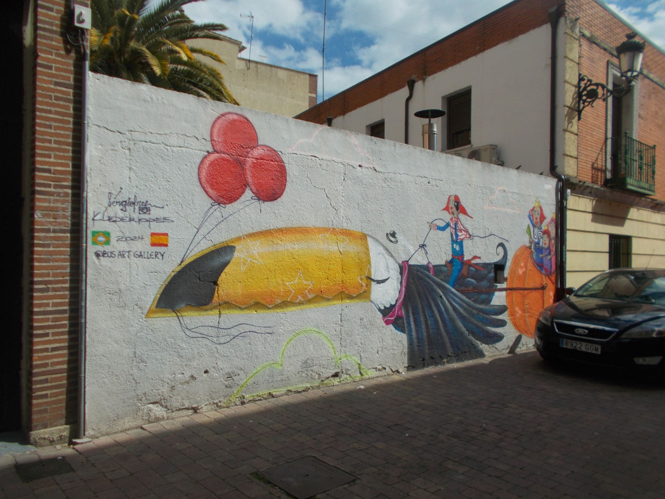 Mural en un muro de Fuenlabrada.