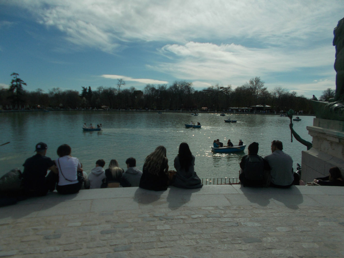 Vistas al estanque de El Retiro.