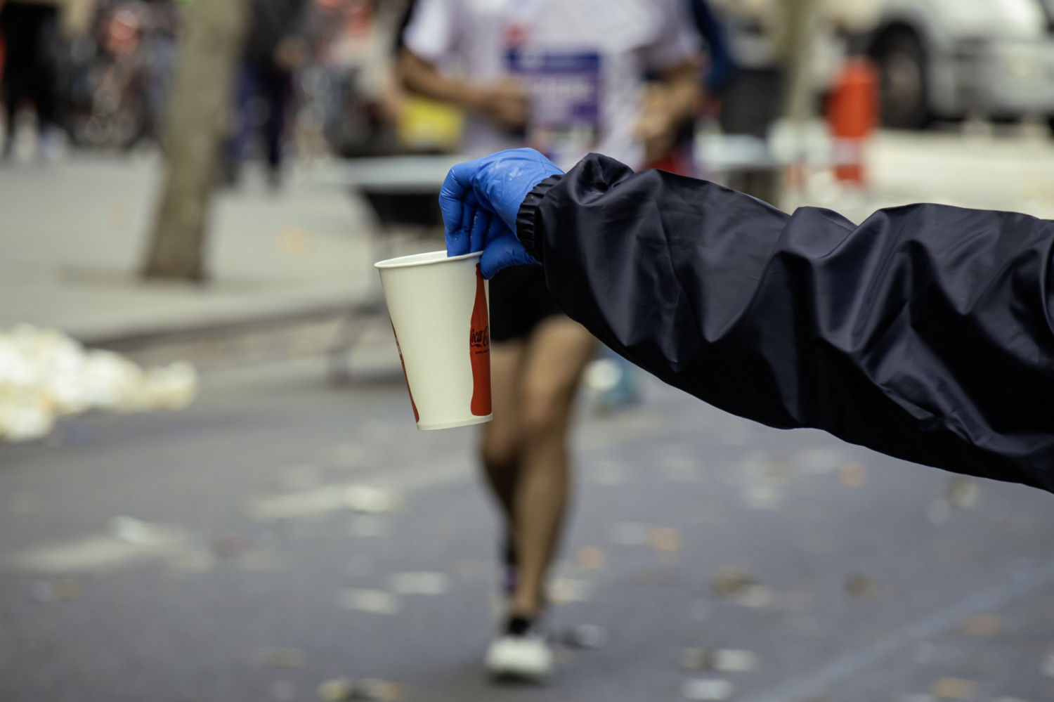 Esperando para el avituallamiento.