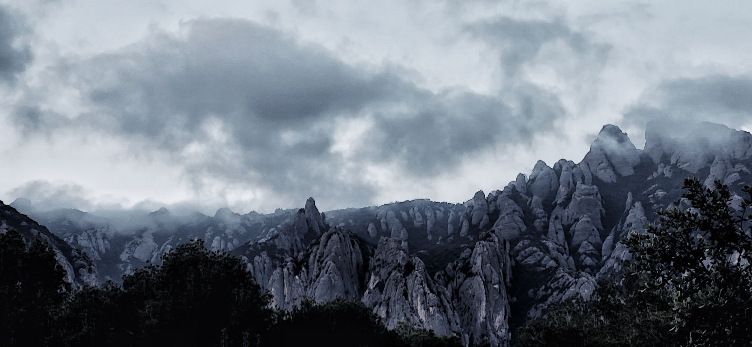 El cielo sobre Montserrat.