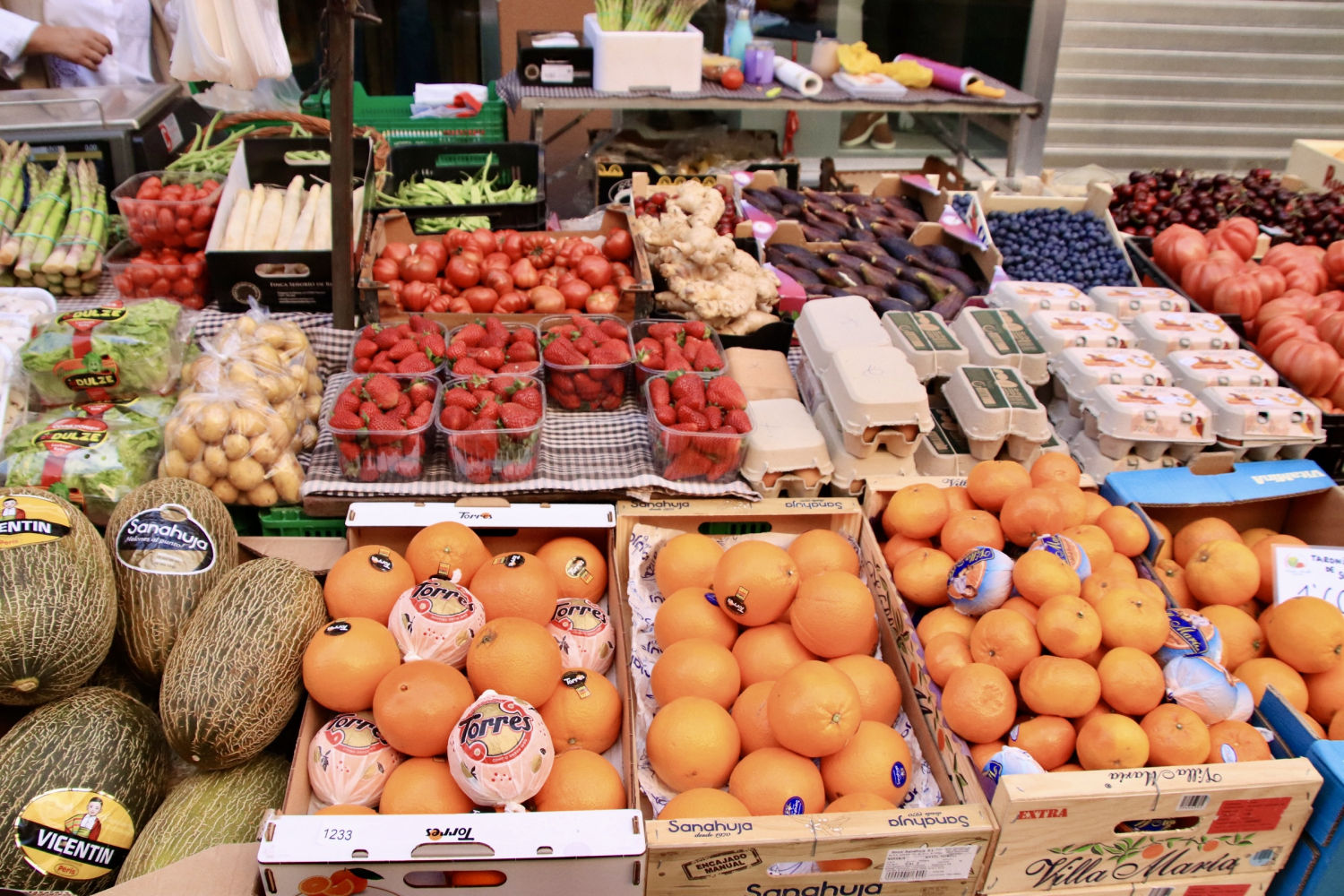 Para de frutas y verduras.