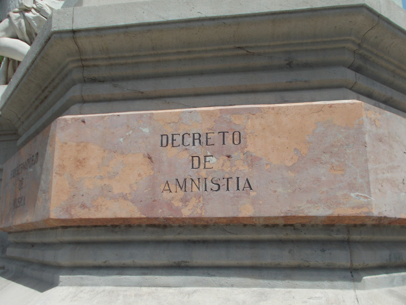 Recuerdo del Decreto de Amnistía.