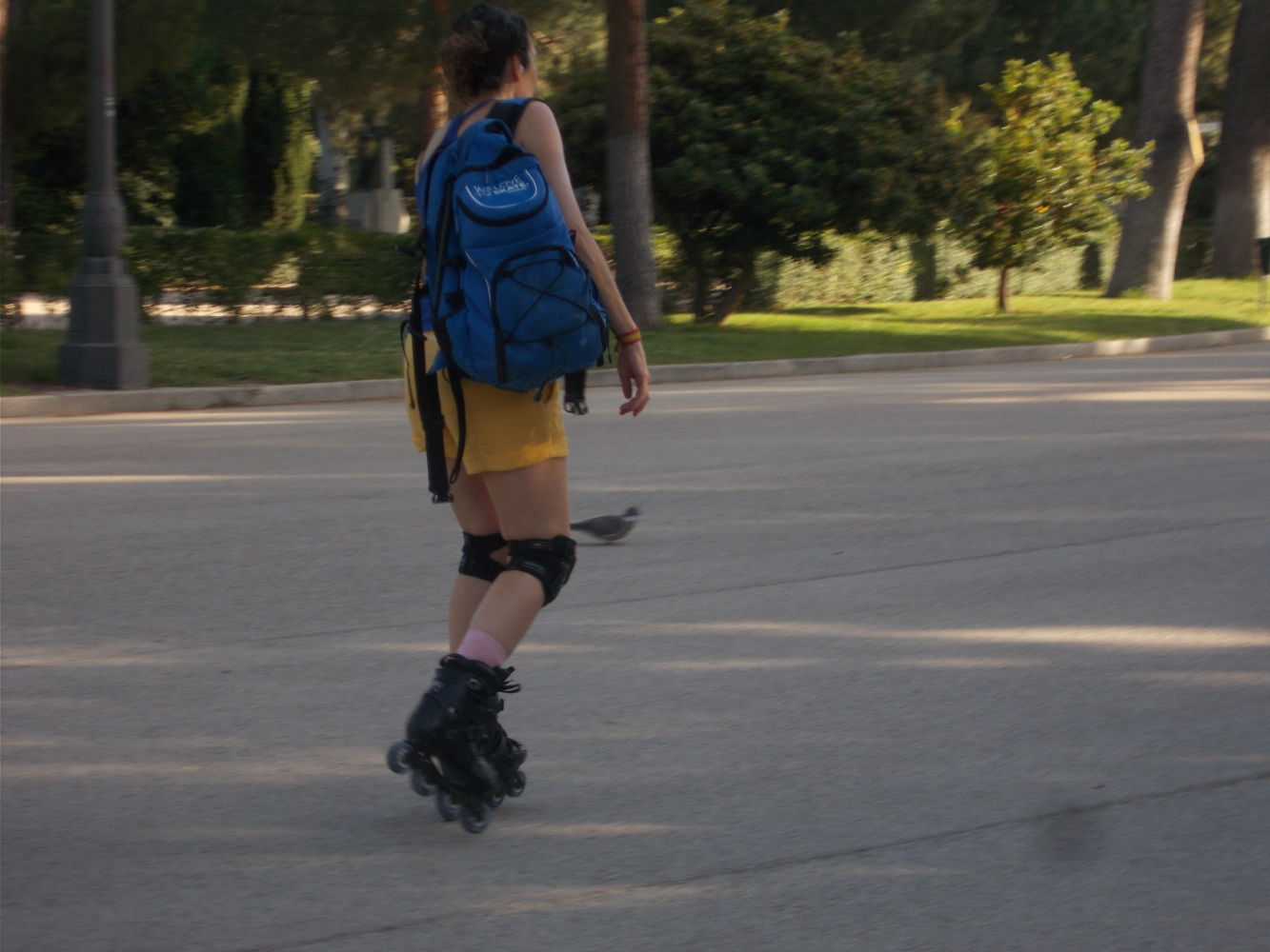 Patinadora en El Retiro.