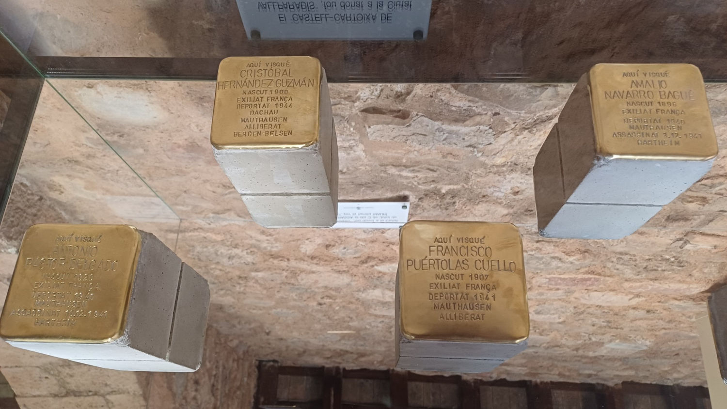 Stolpersteine expuestas en Terrassa.