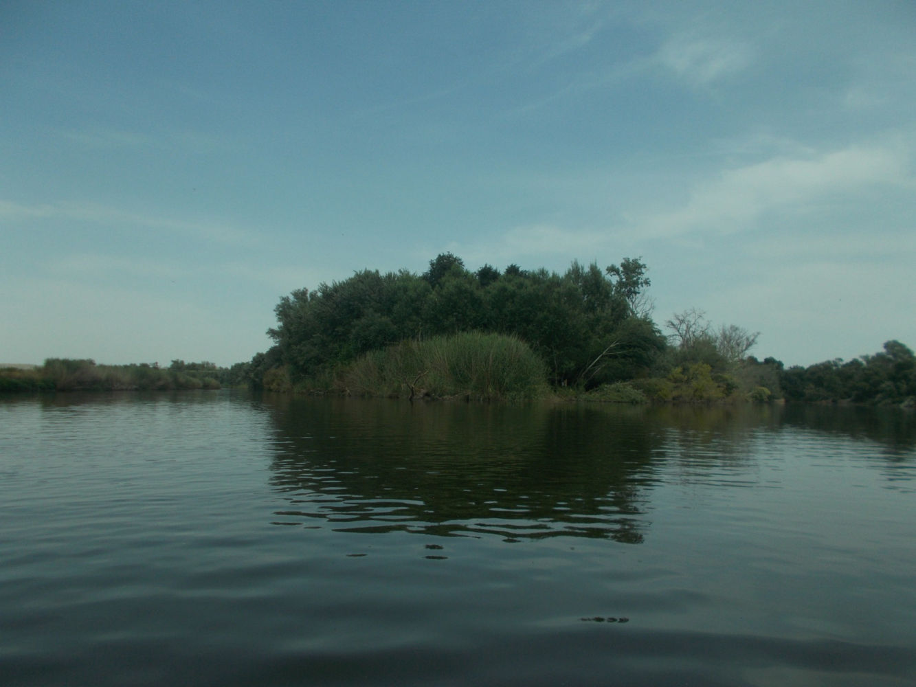 Confluencia del Manzanares y el Jarama. A la izquierda el Manzanares y a la derecha el Jarama.