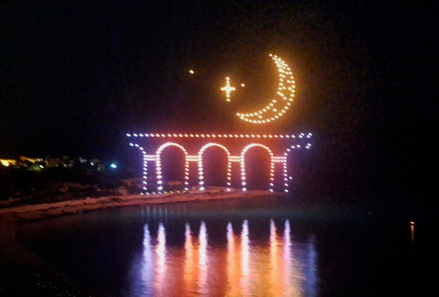 Noche de los drones en Tarragona.